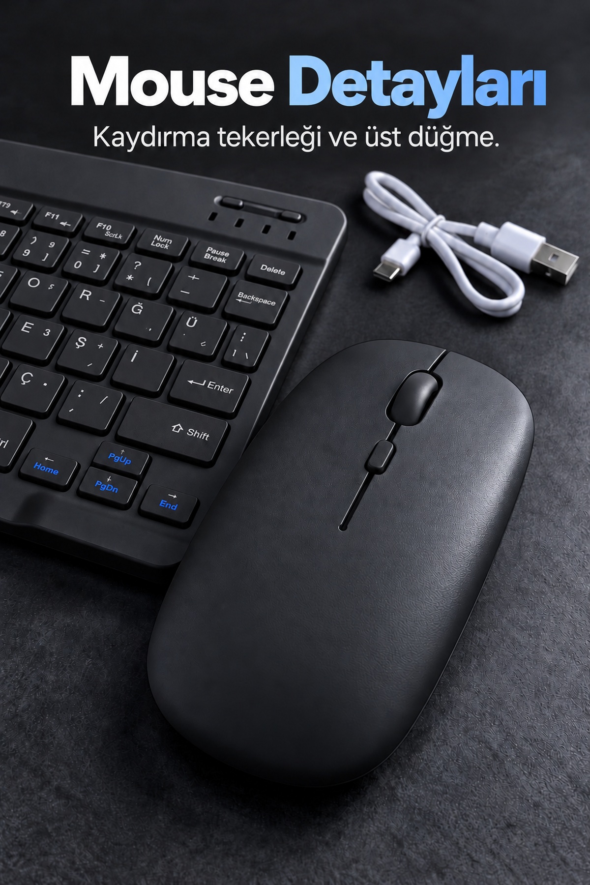 Bluetooth Klavye Mouse Seti Türkçe Tuş Dizilimli Beyaz - Lisinya Bluetooth Klavye Mouse Seti Türkçe Tuş Dizilimli Beyaz - Lisinya