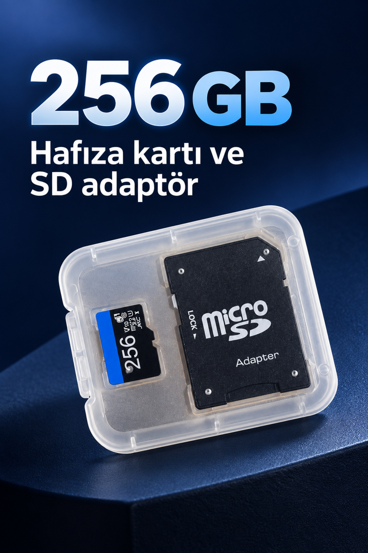 256 GB Micro SD Hafıza Kartı ve SD Adaptör - Lisinya