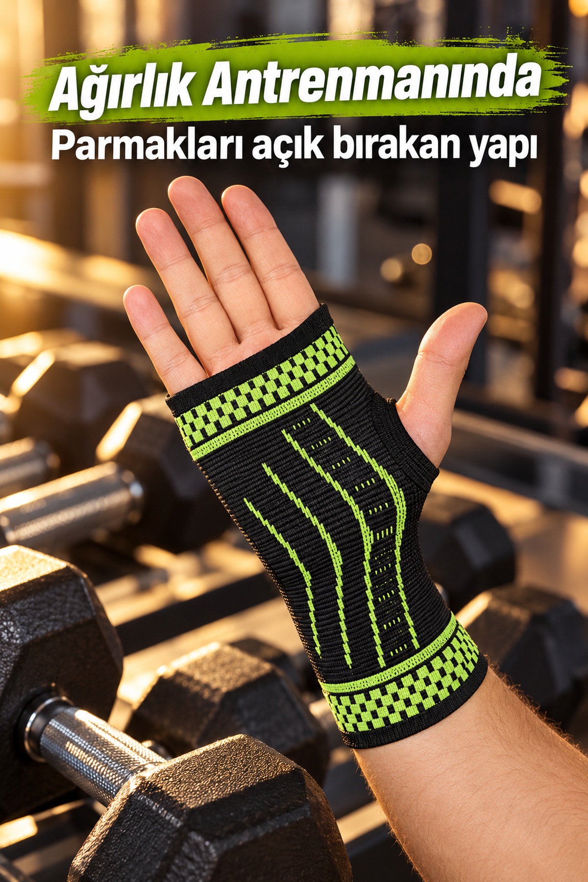 Antrenman Kullanımına Uygun Açık Parmaklı Bilek Desteği - Lisinya Antrenman Kullanımına Uygun Açık Parmaklı Bilek Desteği - Lisinya