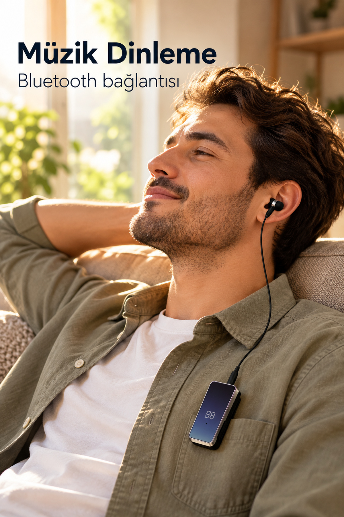 Tek Kulaklıklı Bluetooth Kulaklık Klipsli ve Yan Tuşlu - Lisinya