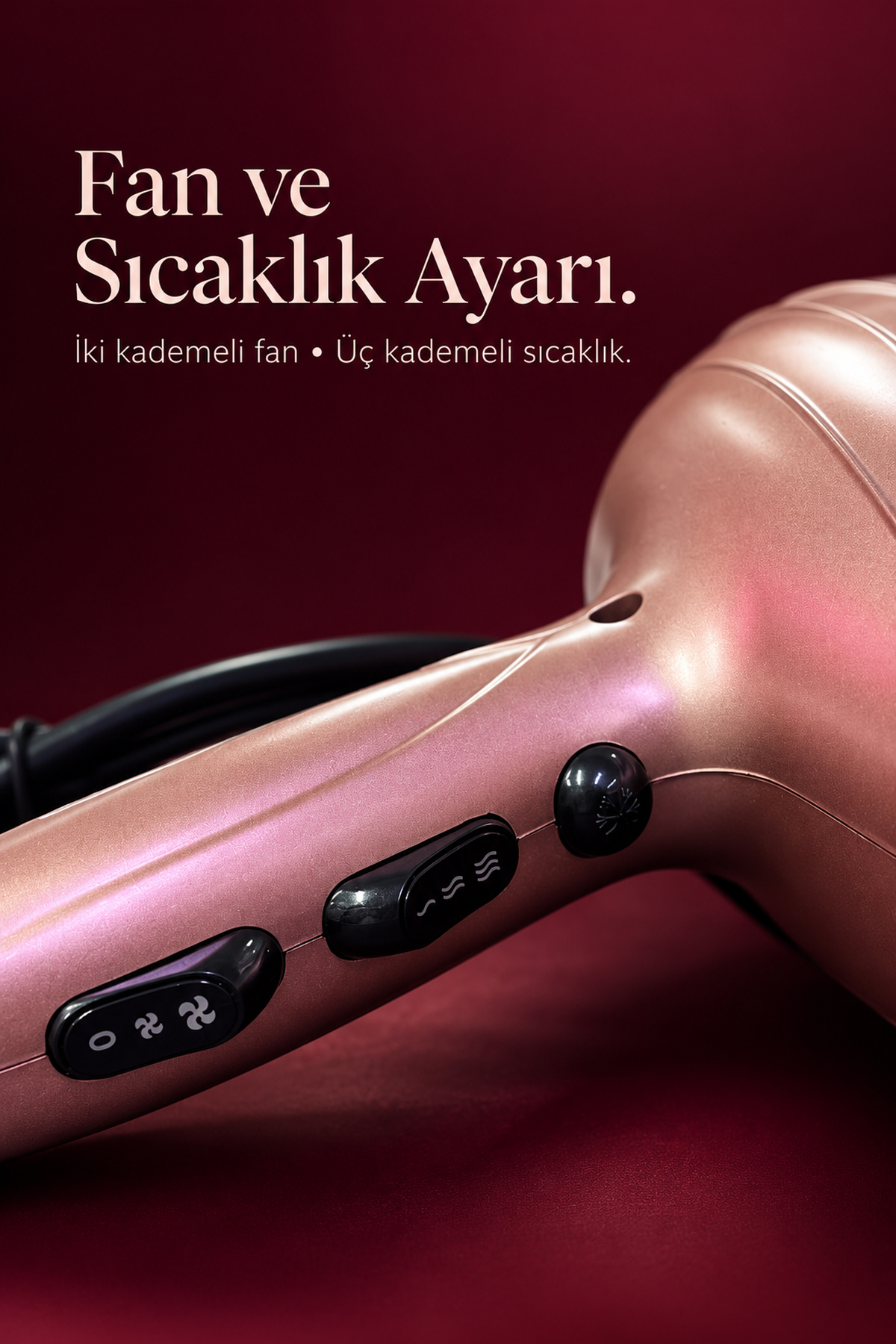 1. Şekillendirme Başlıklı Soğuk Hava Üflemeli Saç Kurutma Makinesi - Lisinya