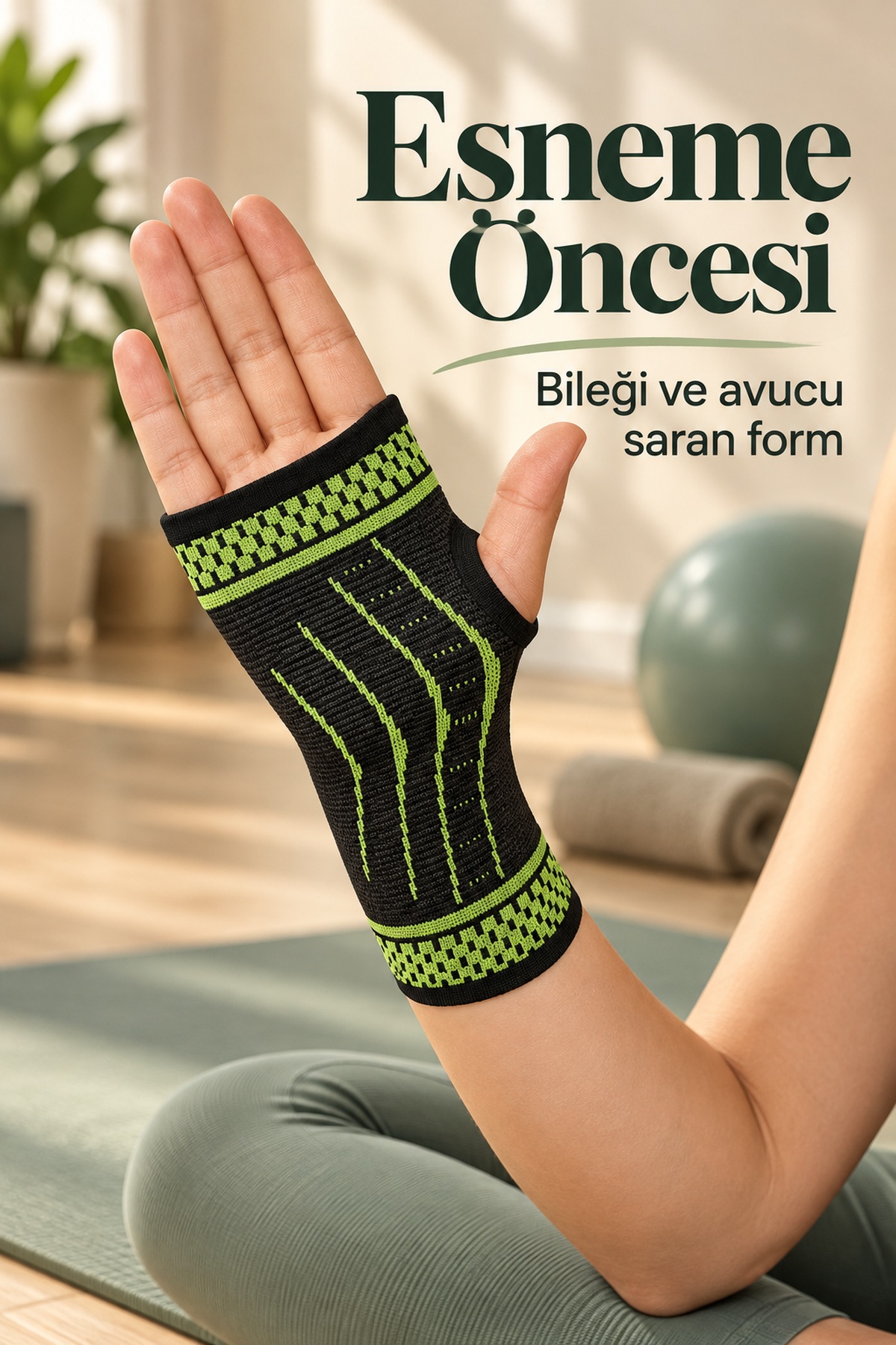 Fitness ve Antrenman İçin Avuç İçi Destekli Sporcu Bilekliği - Lisinya