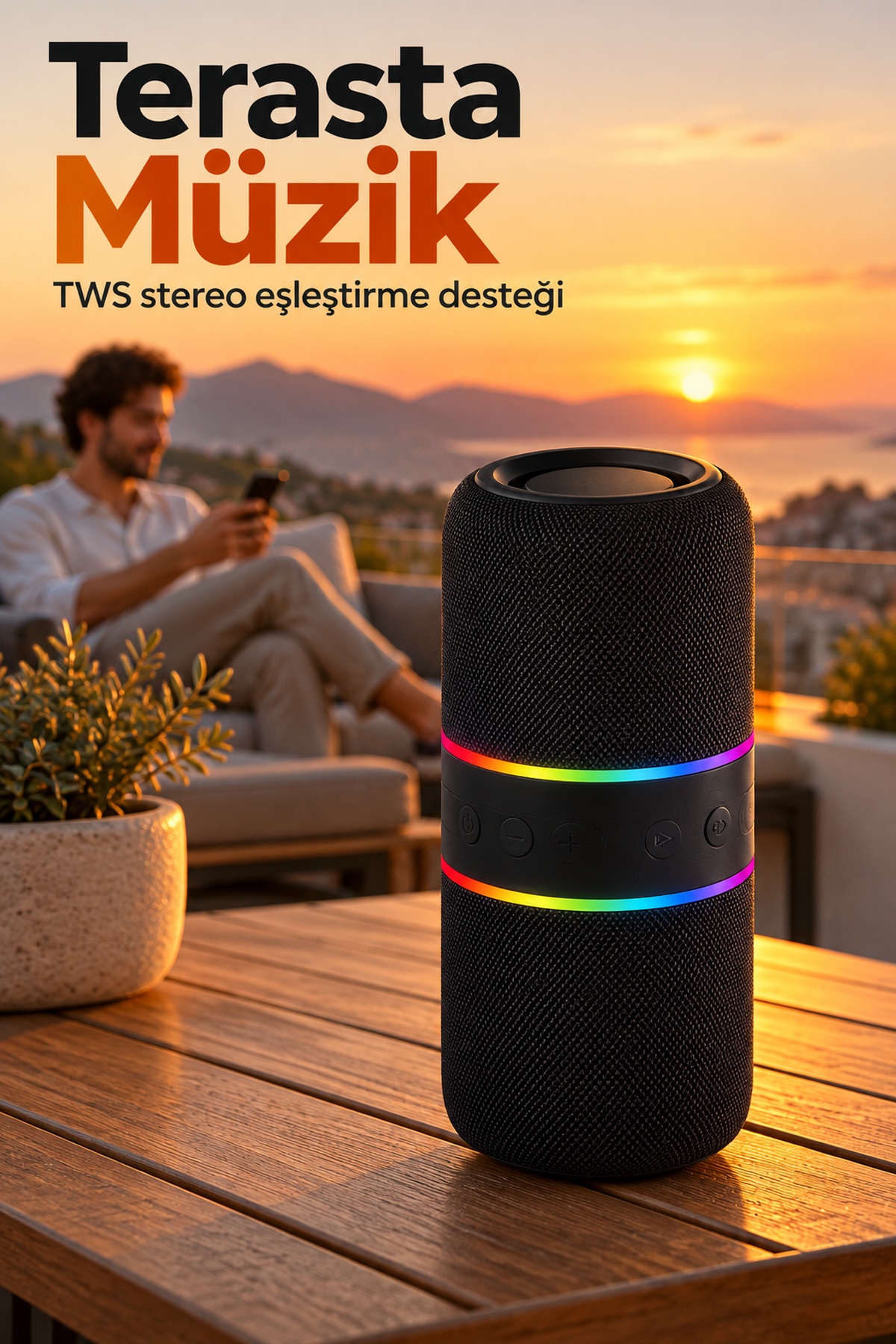 Kablosuz Hoparlör 1200 mAh Batarya ve Type C Giriş - Lisinya