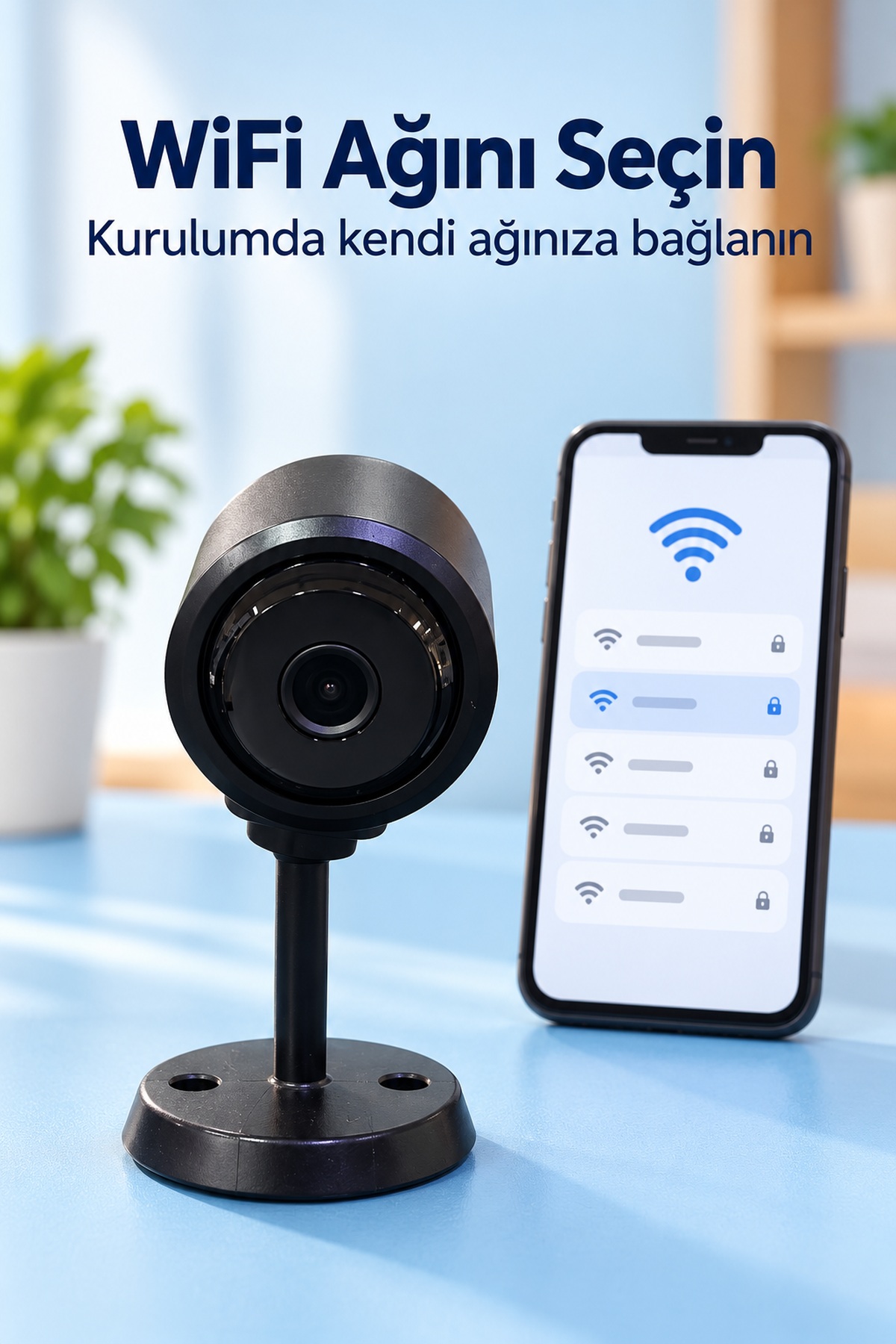 Telefon Bağlantılı WiFi Güvenlik Kamerası - Lisinya