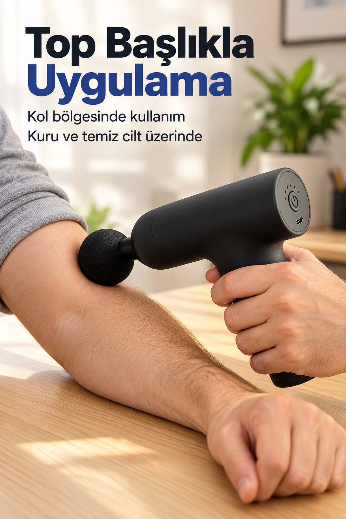 Şarjlı Masaj Aleti Altı Toplu Başlık ve Değiştirilebilir Uçlar - Lisinya