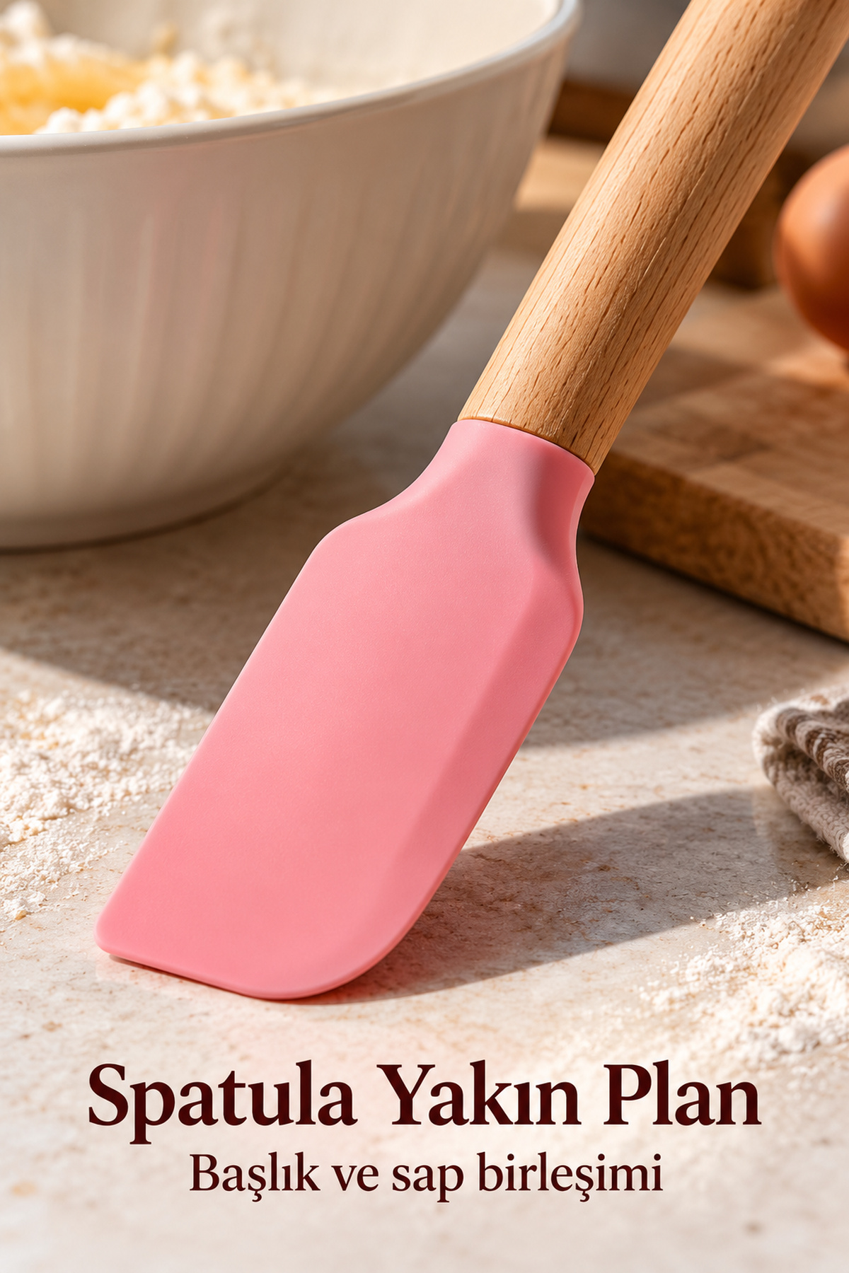 Spatula ve Fırça Seti Renkli Mutfak Gereçleri - Lisinya