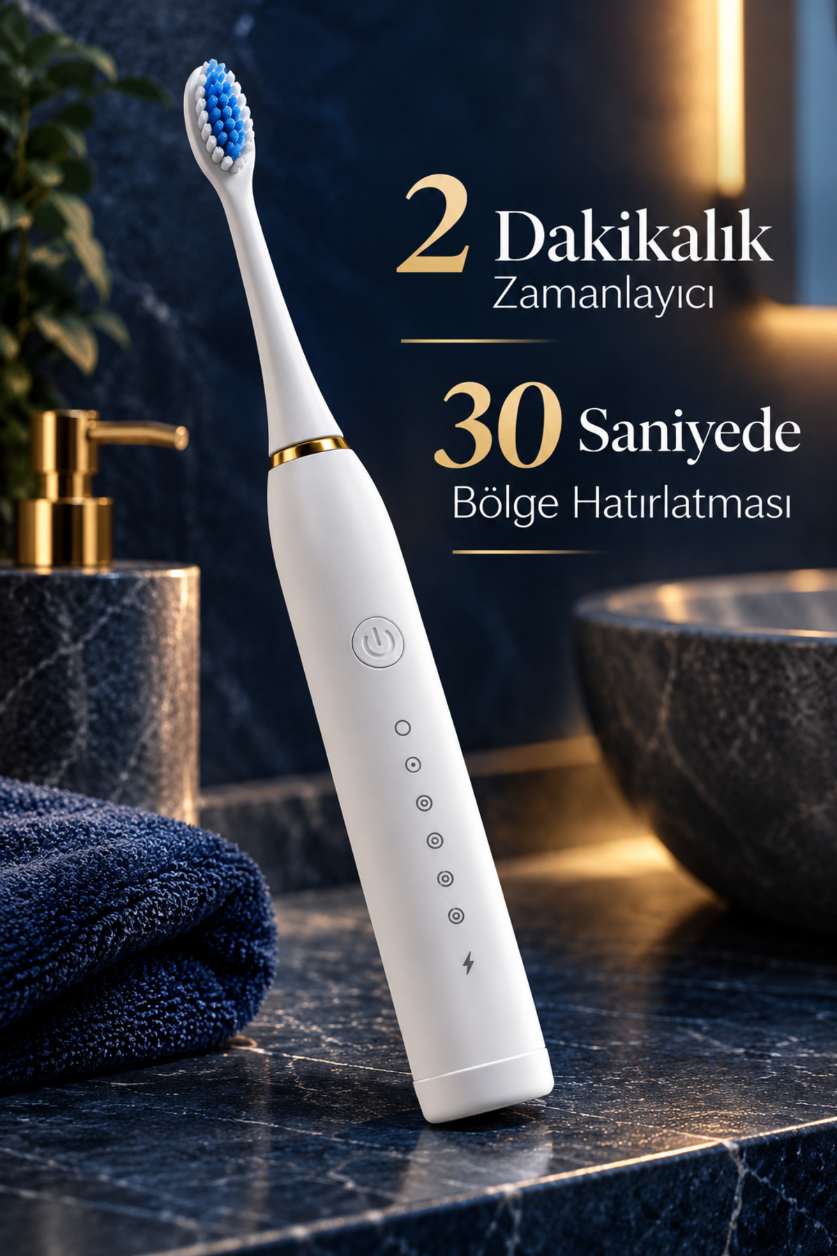Beyaz Elektrikli Diş Fırçası 500 mAh Bataryalı - Lisinya Beyaz Elektrikli Diş Fırçası 500 mAh Bataryalı - Lisinya