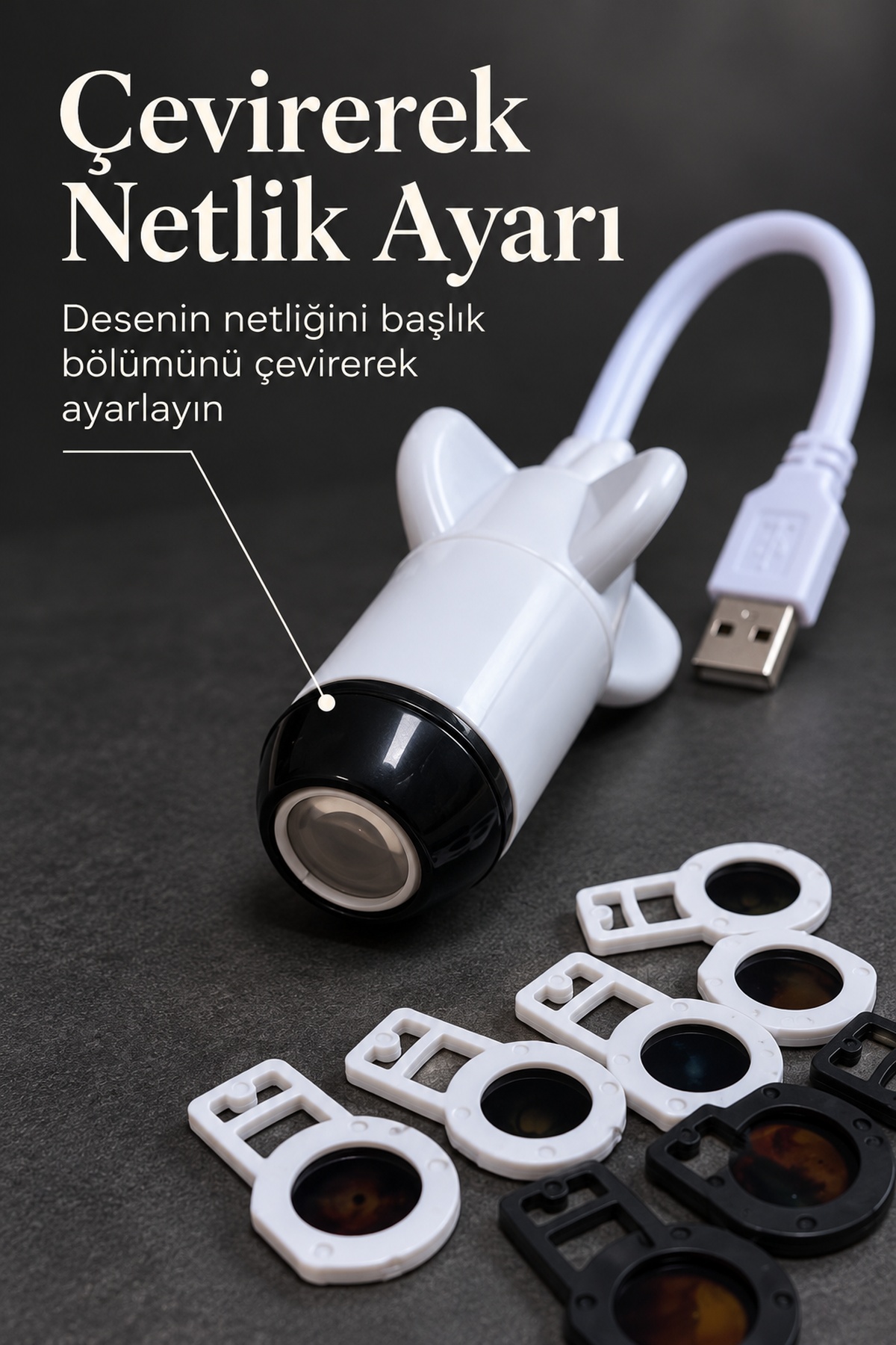 Desenli Projeksiyon Lambası Bilgisayar USB Girişinden Kullanımlı - Lisinya Desenli Projeksiyon Lambası Bilgisayar USB Girişinden Kullanımlı - Lisinya