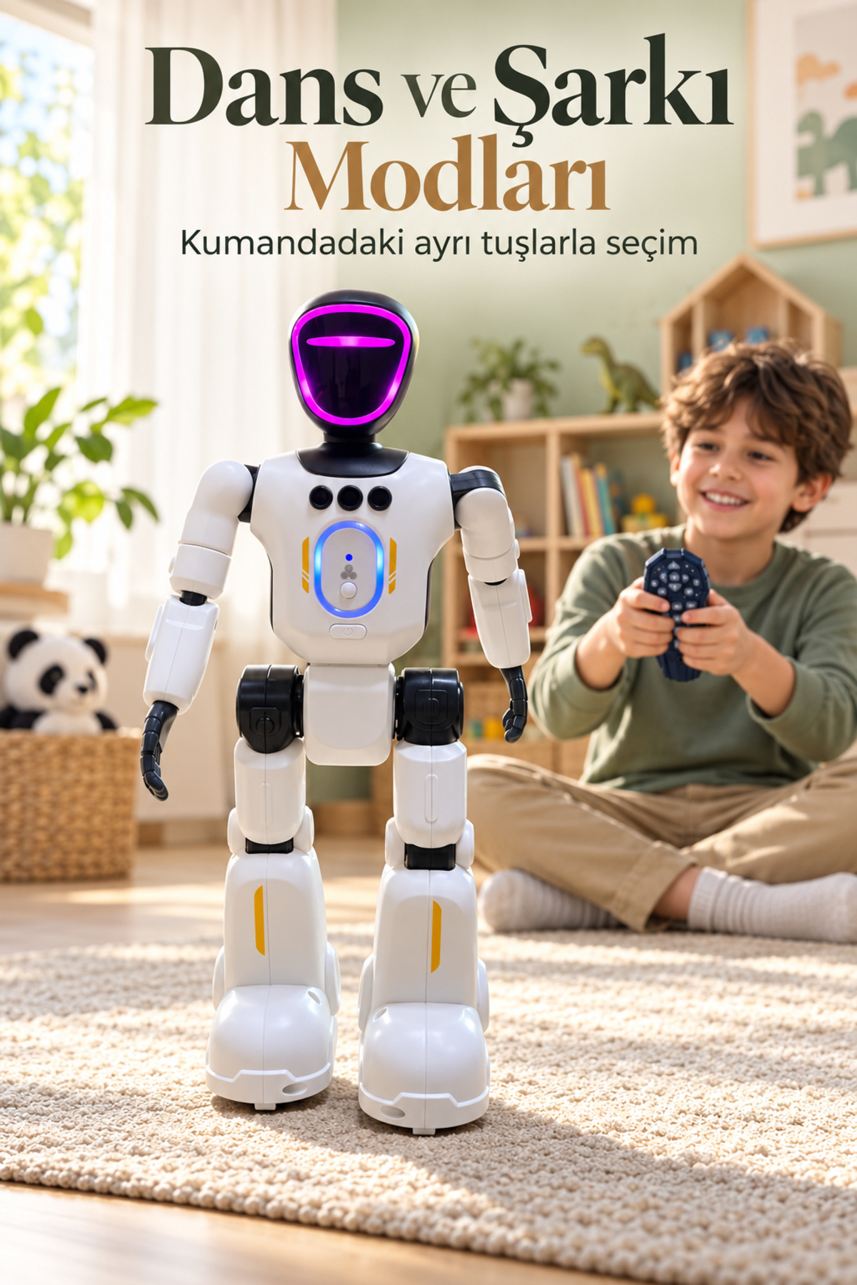 Hareket Sensörlü Robot Oyuncak Elle Yönlendirme Özellikli - Lisinya