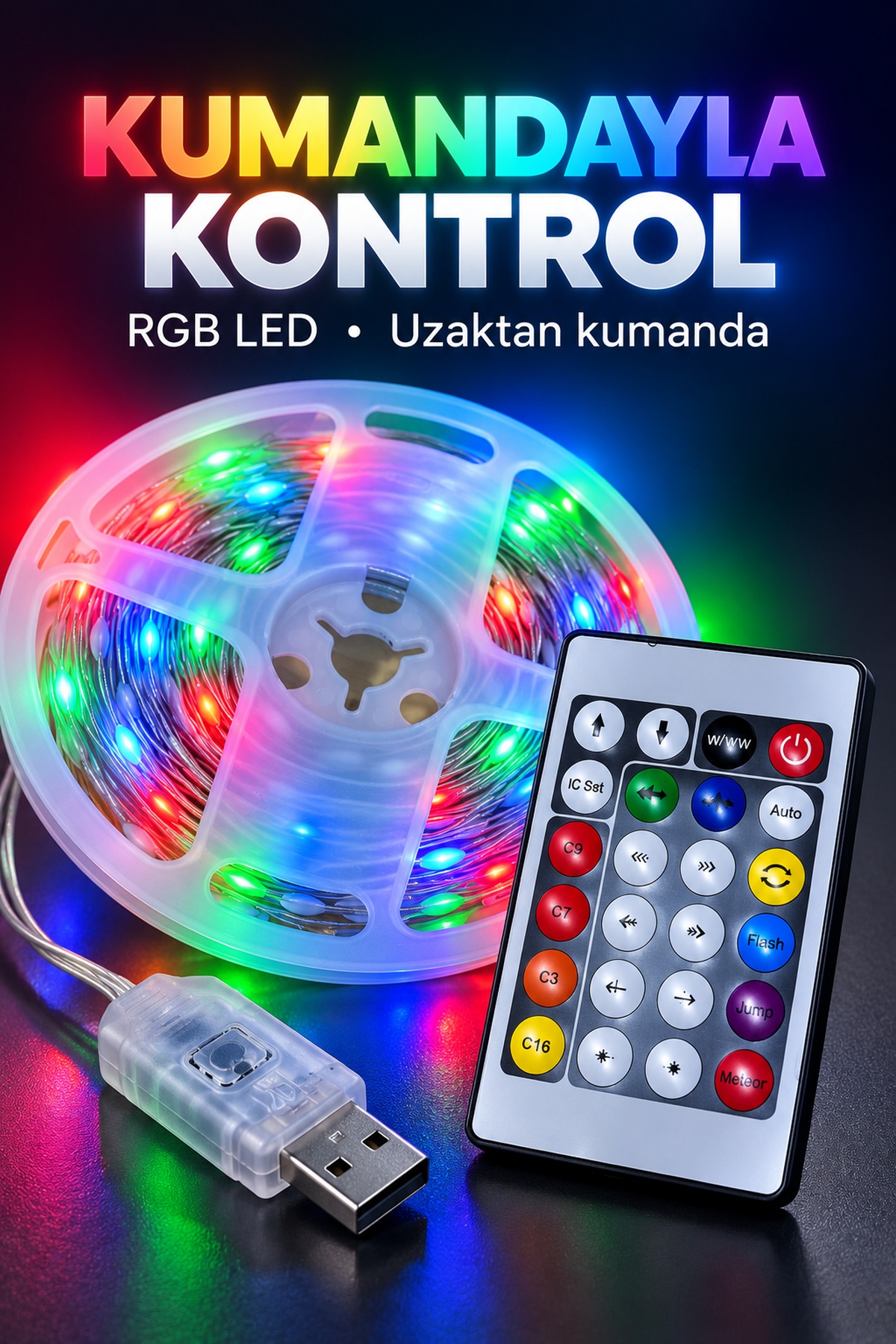 10 Metre Kumandalı Led - Lisinya 10 Metre Kumandalı Led - Lisinya
