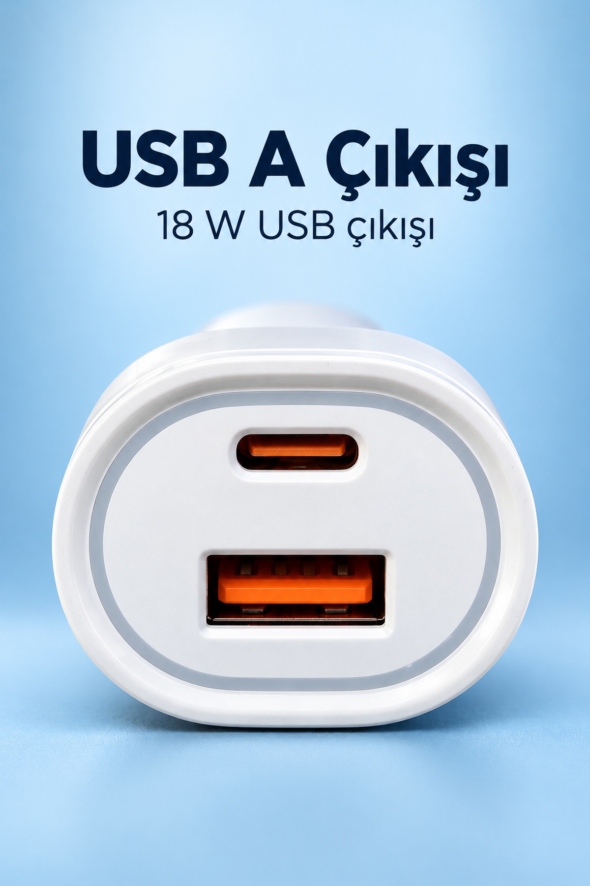 Type C ve USB A Çift Çıkışlı Araç Şarj Aleti - Lisinya