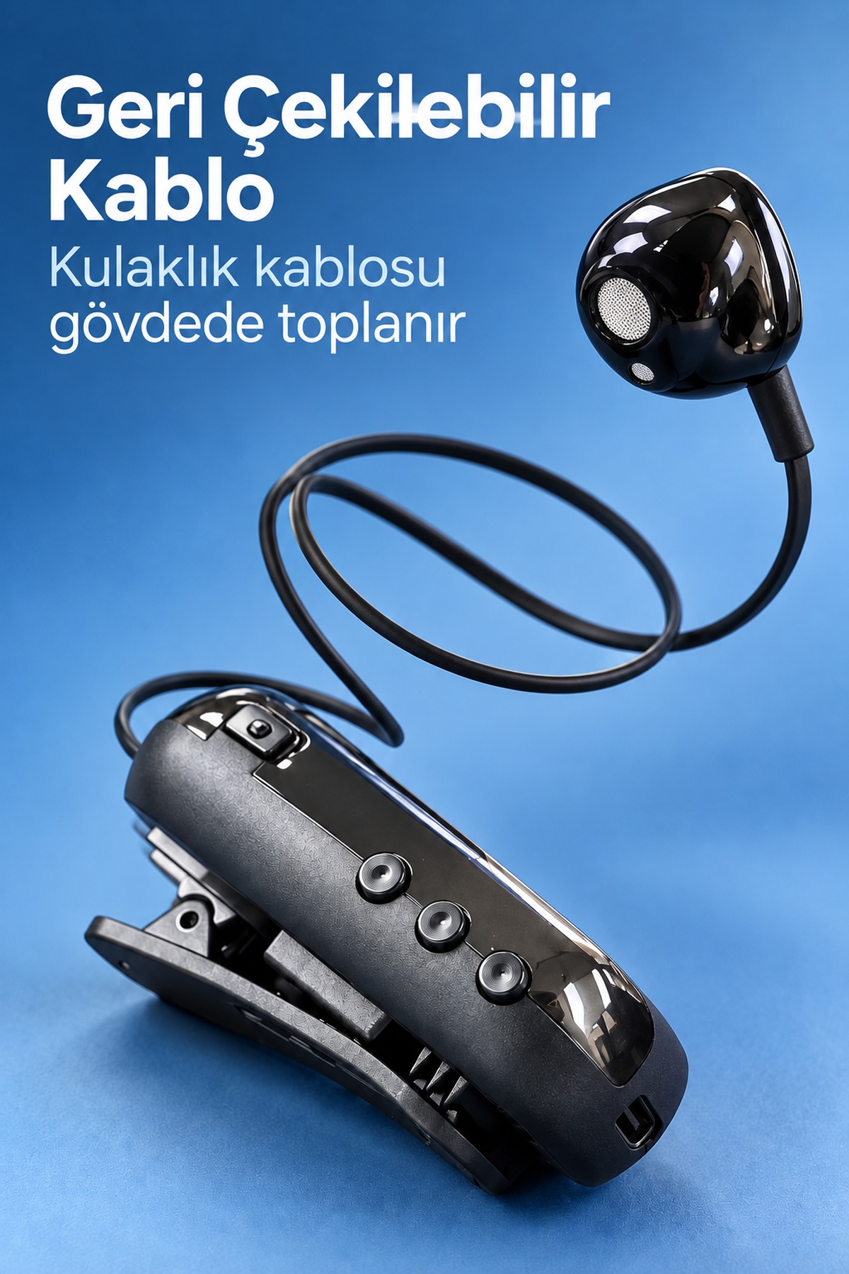 Çağrı Yanıtlama Özellikli Makaralı Tek Kulaklık - Lisinya