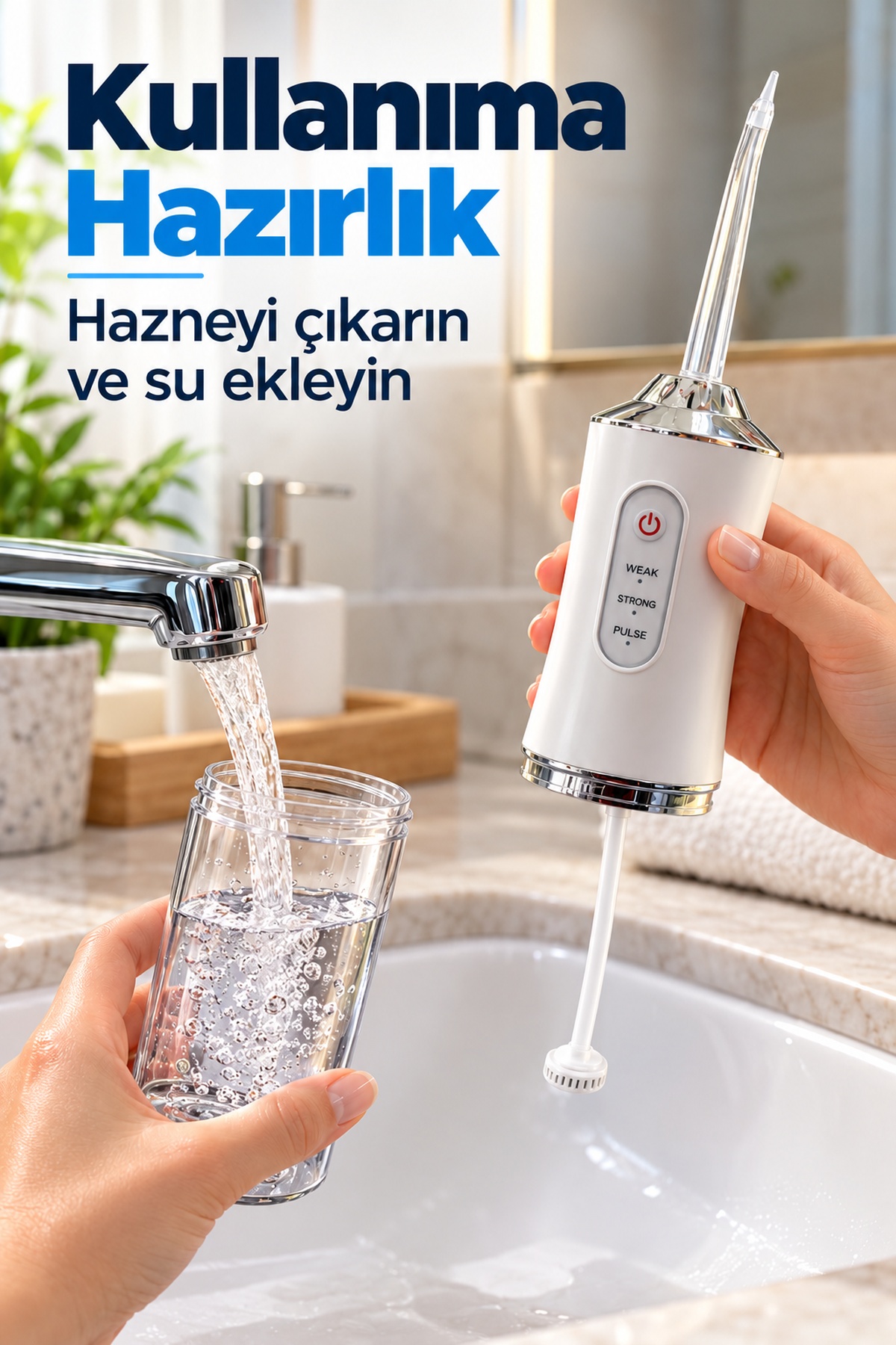 Ağız Duşu Zayıf Güçlü ve Darbeli Mod Seçenekli - Lisinya