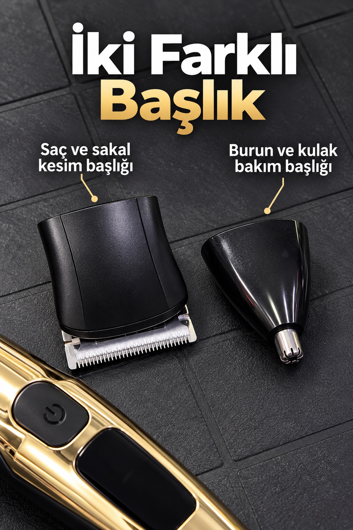 Erkek Bakım Seti Kablosuz Kullanımlı Üç Başlıklı - Lisinya Erkek Bakım Seti Kablosuz Kullanımlı Üç Başlıklı - Lisinya