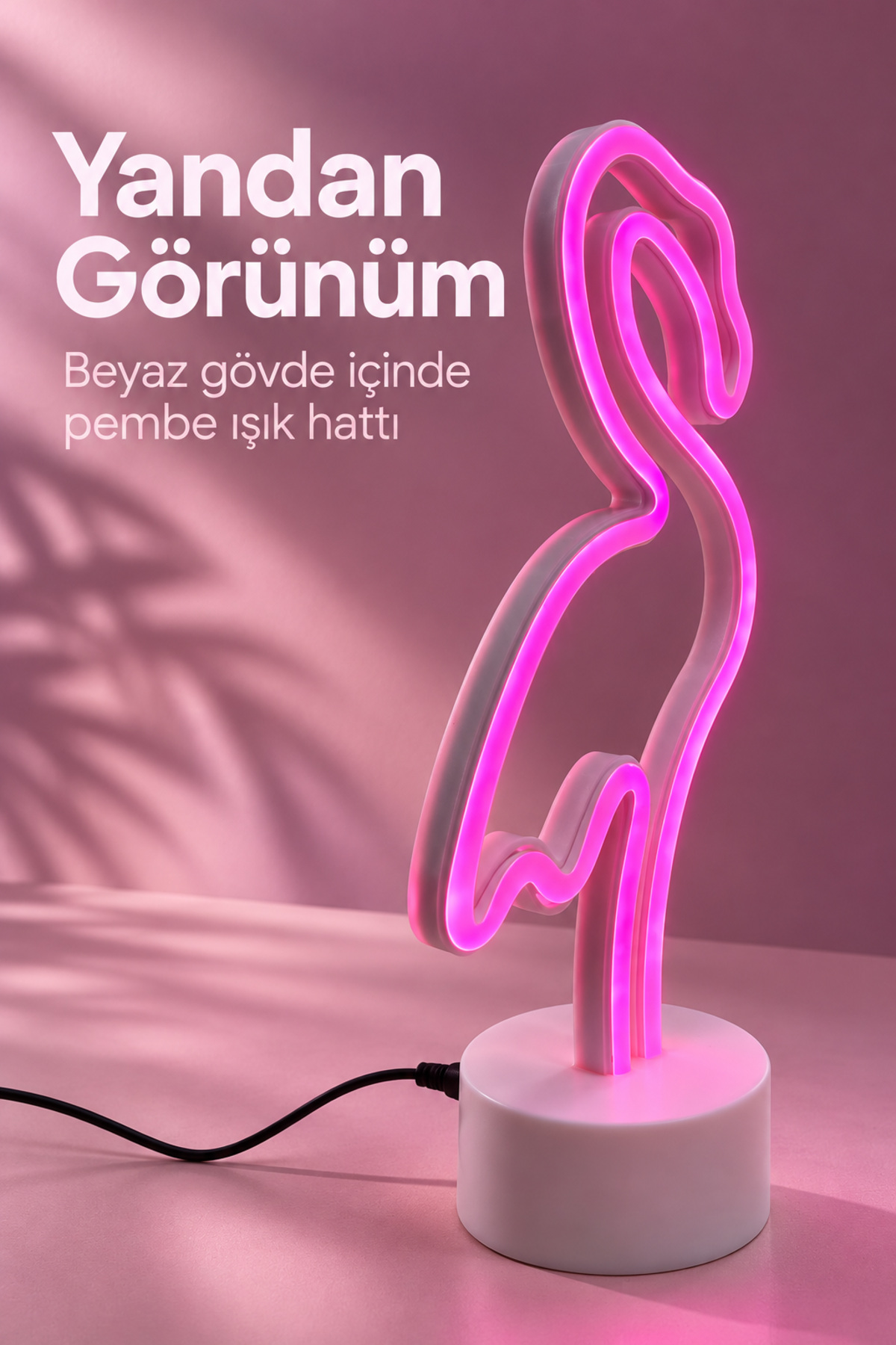 Flamingo LED Lamba Pembe Işıklı USB ve Pilli - Lisinya