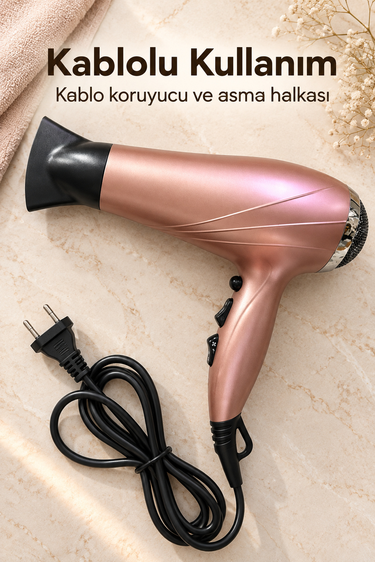 Asma Halkalı Kablolu Saç Kurutma Makinesi - Lisinya