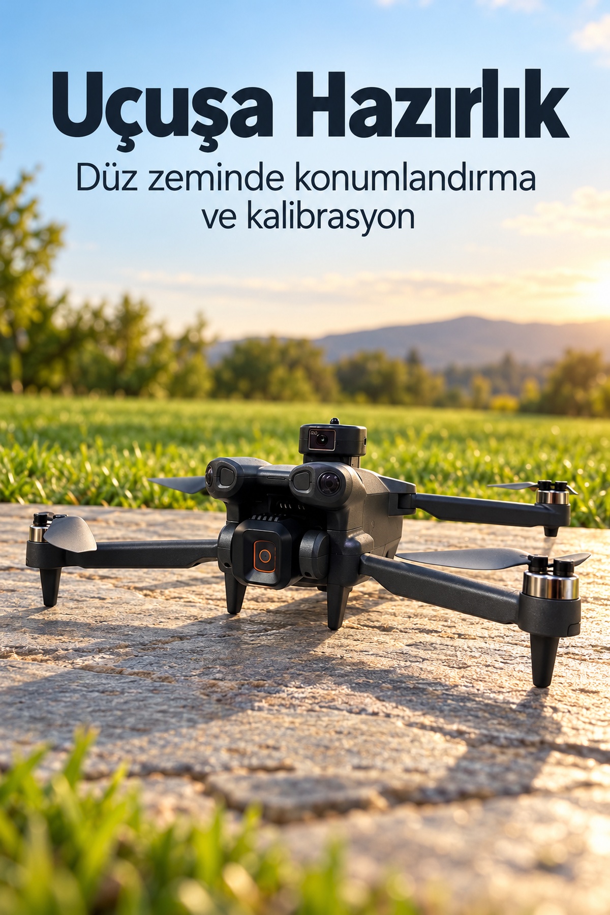 GPS Özellikli Kameralı Drone Ekranlı Kumandalı Katlanır Gövde - Lisinya