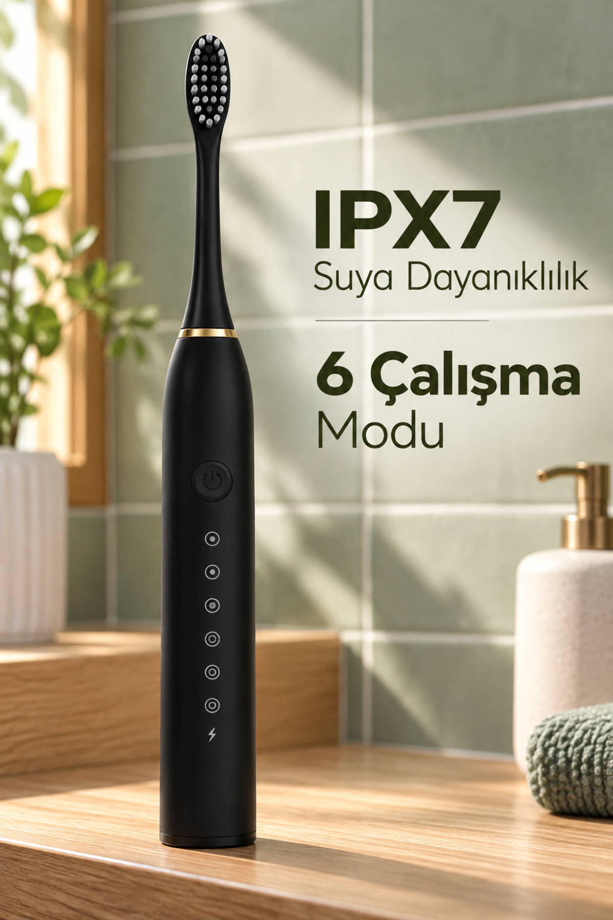 Siyah Elektrikli Diş Fırçası Zamanlayıcılı ve Hafızalı - Lisinya