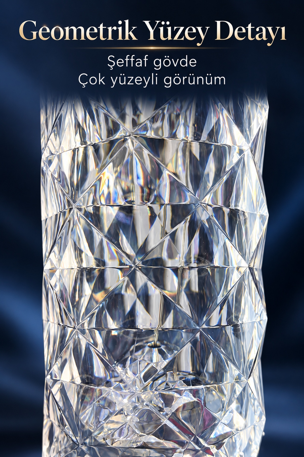 Dekoratif Masa Lambası Üstten Dokunmatik Kontrollü Şarjlı - Lisinya