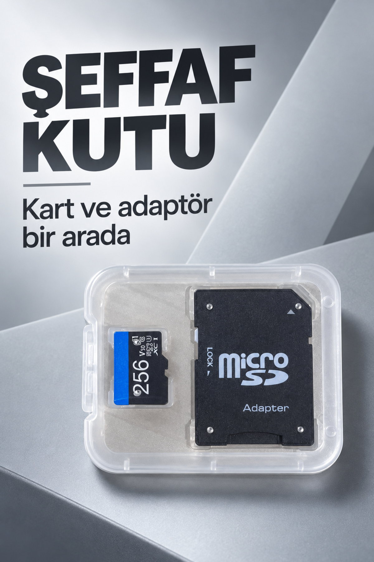 SD Adaptörlü 256 GB Micro SD Bellek Kartı - Lisinya