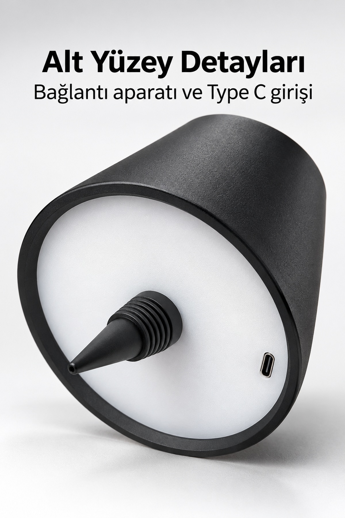 Konik Başlıklı Şişe Lambası Çıkarılabilir Bağlantı Aparatlı - Lisinya