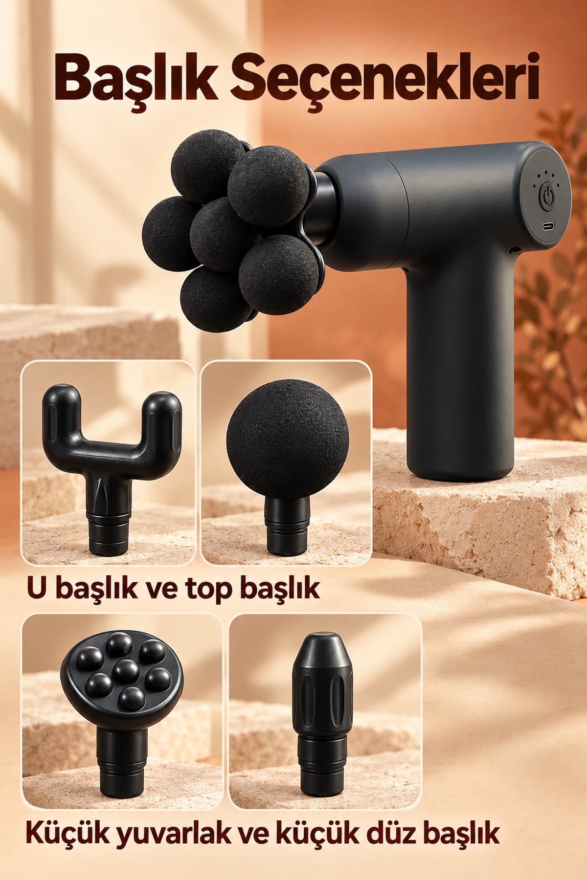 Masaj Aleti Kol ve Bacak İçin Altı Toplu Başlıklı - Lisinya
