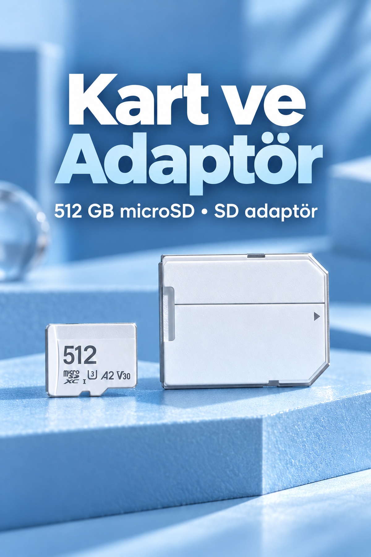 512 GB Bellek Kartı MicroSD ve SD Adaptör - Lisinya
