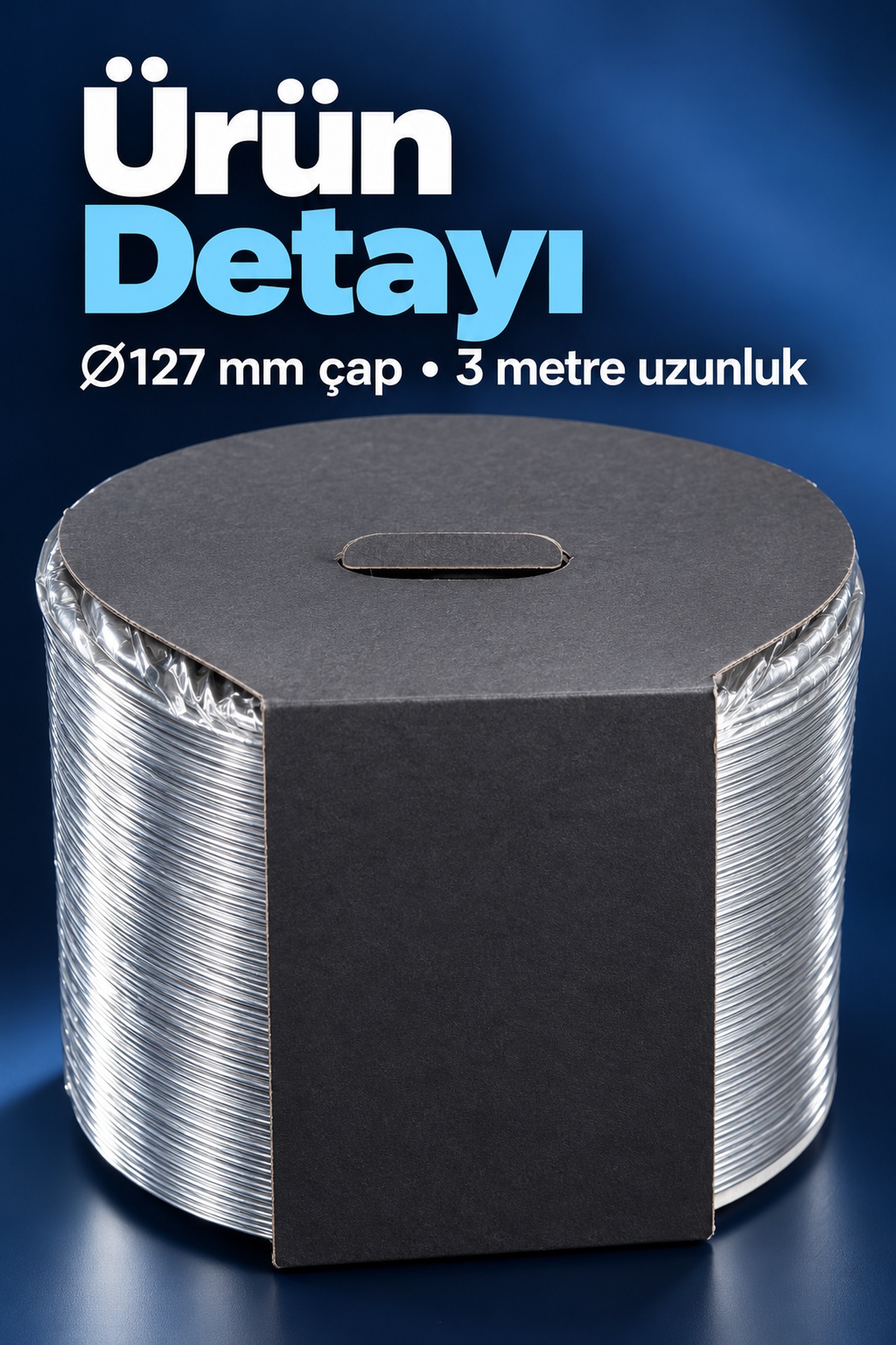 Aspiratör İçin 3 Metre Telli Boru 127 mm - Lisinya