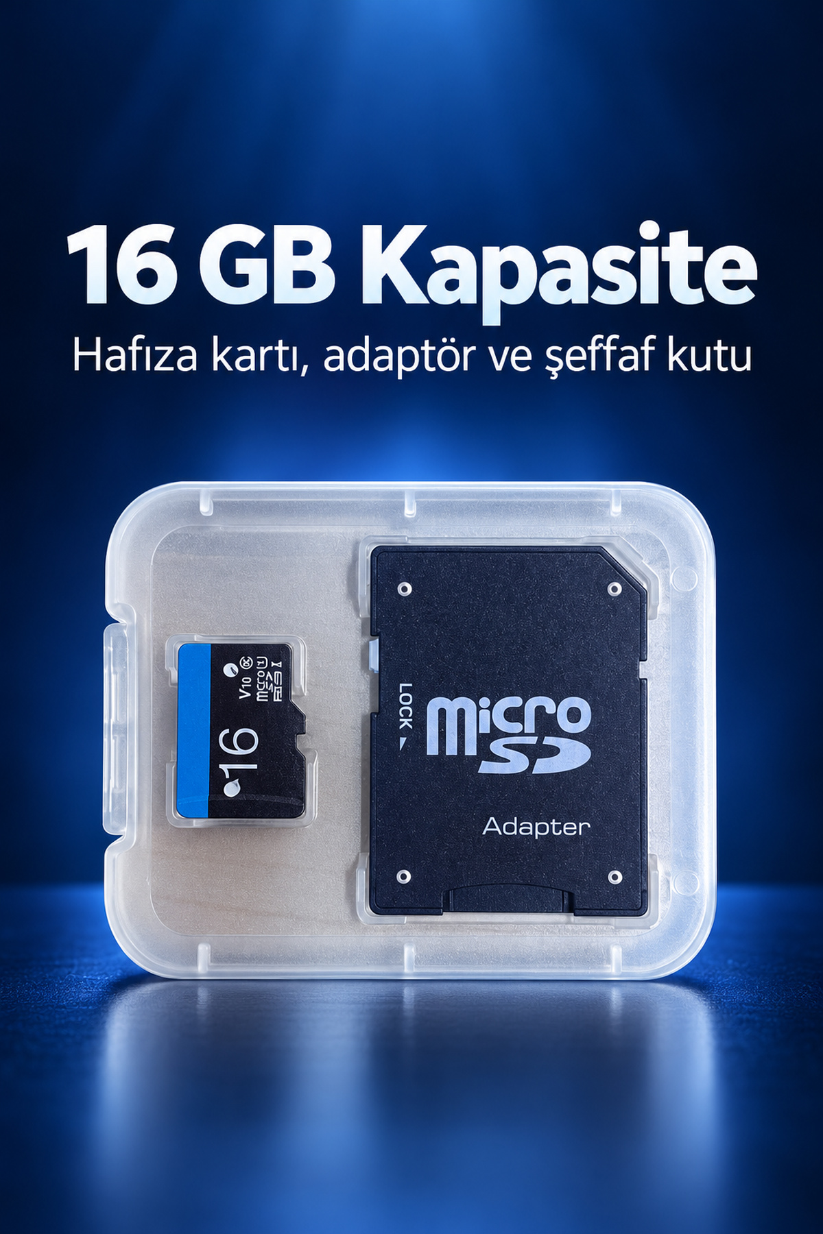 16 GB MicroSD Hafıza Kartı Adaptör ve Şeffaf Kutulu - Lisinya 16 GB MicroSD Hafıza Kartı Adaptör ve Şeffaf Kutulu - Lisinya
