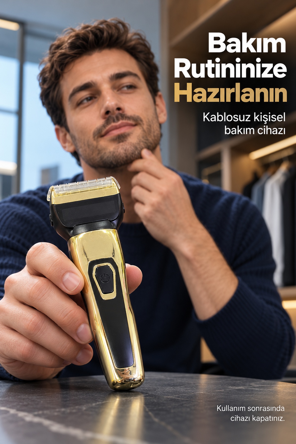 Sakal Tıraş Makinesi Günlük Sakal Kesim Başlıklı - Lisinya