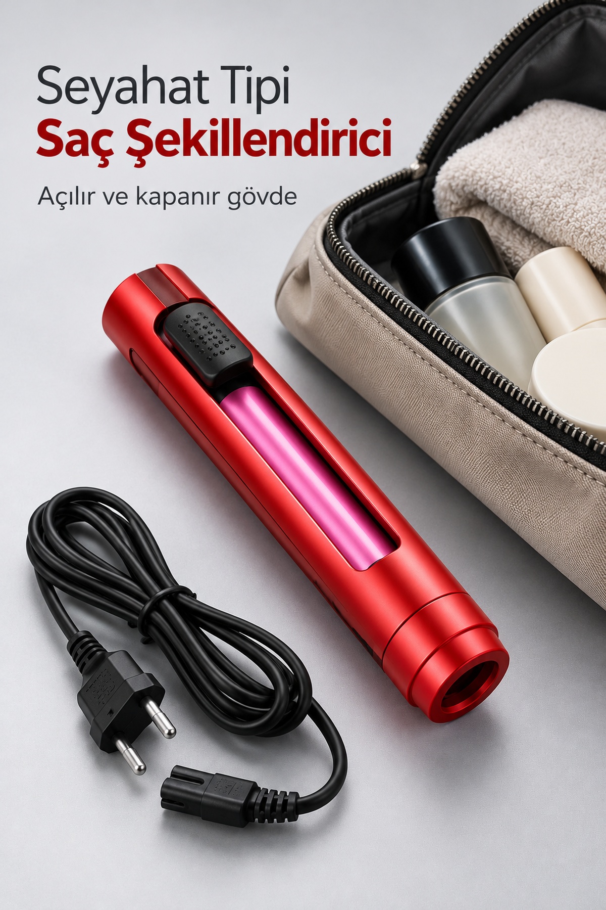 Çıkarılabilir Kablolu Seyahat Tipi Çok Amaçlı Saç Şekillendirici - Lisinya