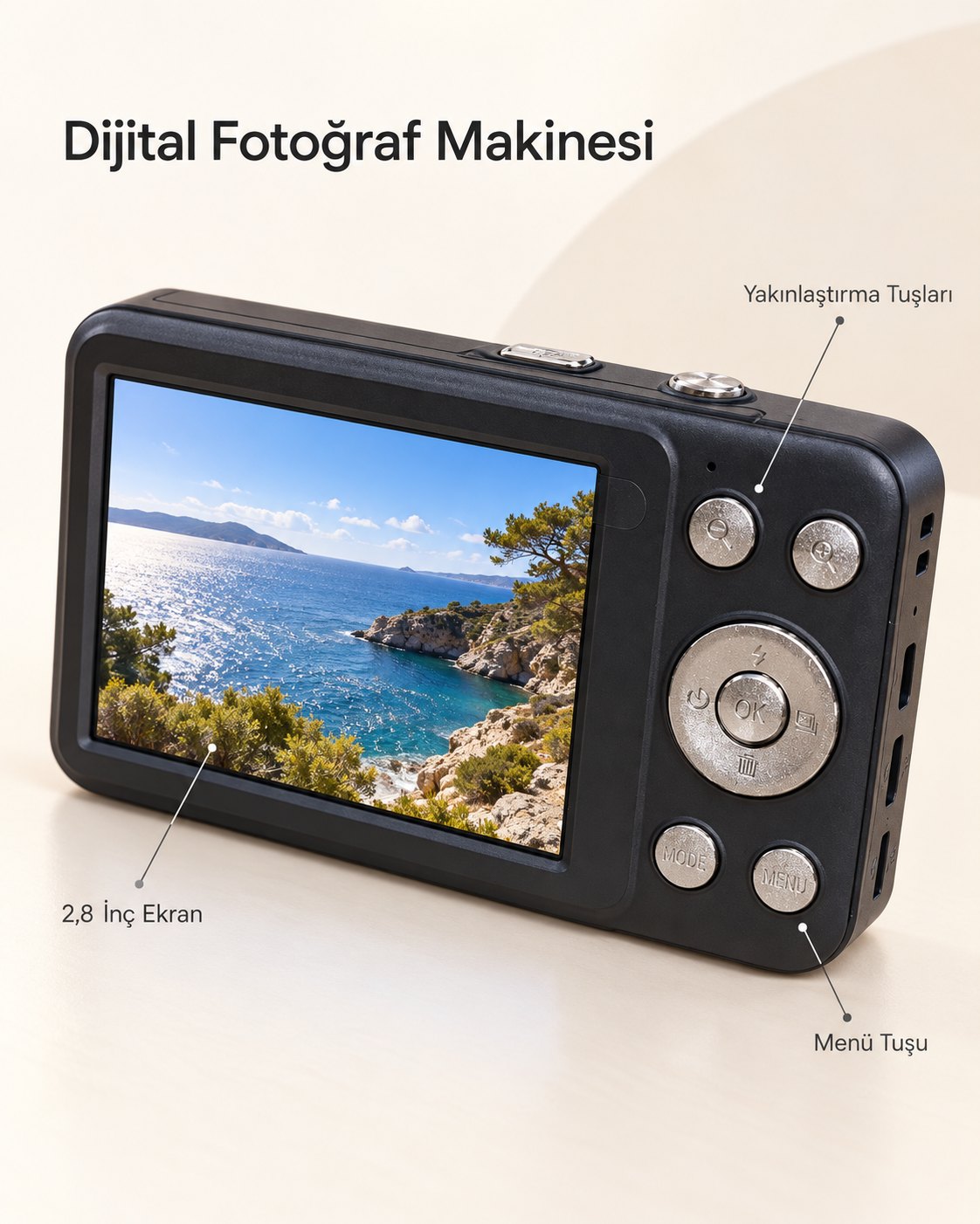 64 GB’a Kadar Hafıza Kartı Destekli Siyah Dijital Fotoğraf Makinesi - Lisinya 64 GB’a Kadar Hafıza Kartı Destekli Siyah Dijital Fotoğraf Makinesi - Lisinya