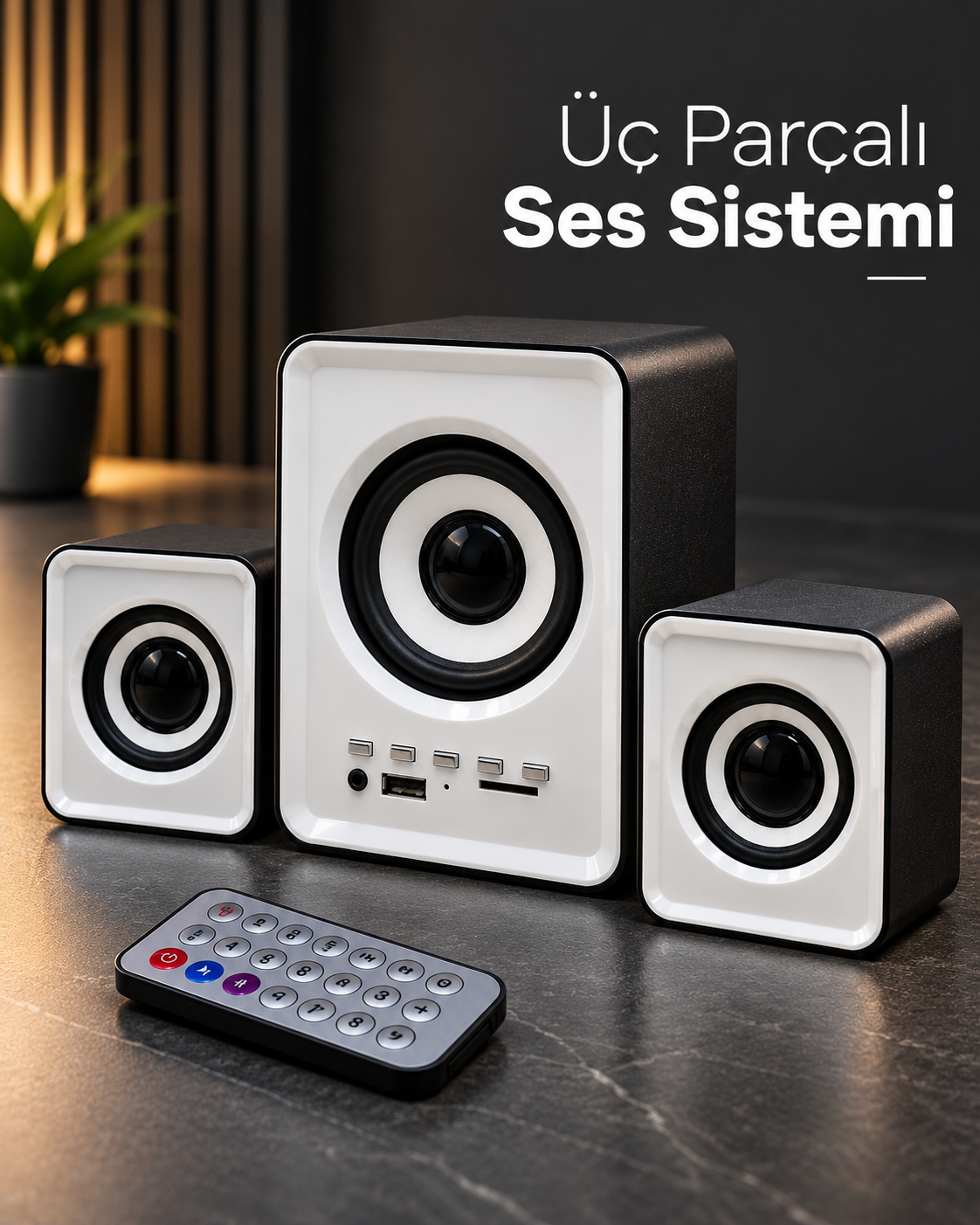 Bluetooth Özellikli Mini Dijital Hoparlör Seti - Lisinya