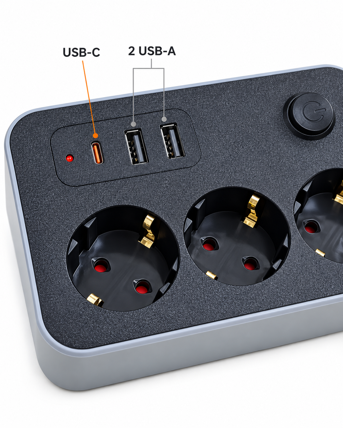 Bilgisayar ve Mobil Cihazlar İçin USB ve Type C Çıkışlı Akım Korumalı Uzatma Prizi - Lisinya Bilgisayar ve Mobil Cihazlar İçin USB ve Type C Çıkışlı Akım Korumalı Uzatma Prizi - Lisinya