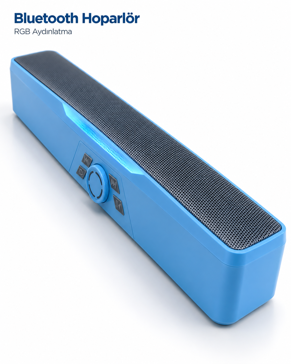 Monitör Altı Kullanıma Uygun RGB Işıklı Bluetooth Soundbar Hoparlör 1500 mAh Mavi - Lisinya Monitör Altı Kullanıma Uygun RGB Işıklı Bluetooth Soundbar Hoparlör 1500 mAh Mavi - Lisinya