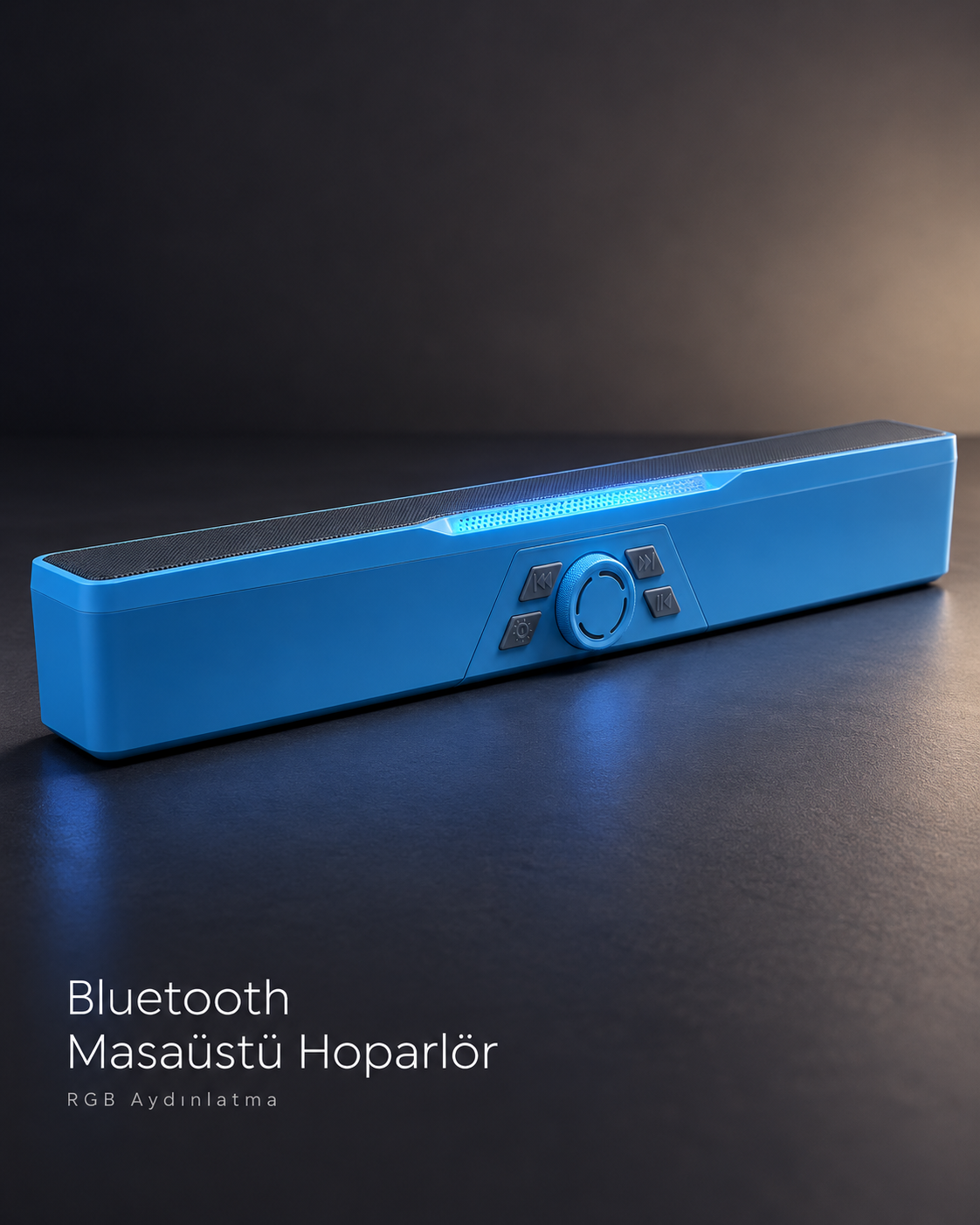 Döner Kontrol Düğmeli Bluetooth 5.4 Kablosuz Hoparlör 6 W RGB Işıklı Mavi - Lisinya Döner Kontrol Düğmeli Bluetooth 5.4 Kablosuz Hoparlör 6 W RGB Işıklı Mavi - Lisinya