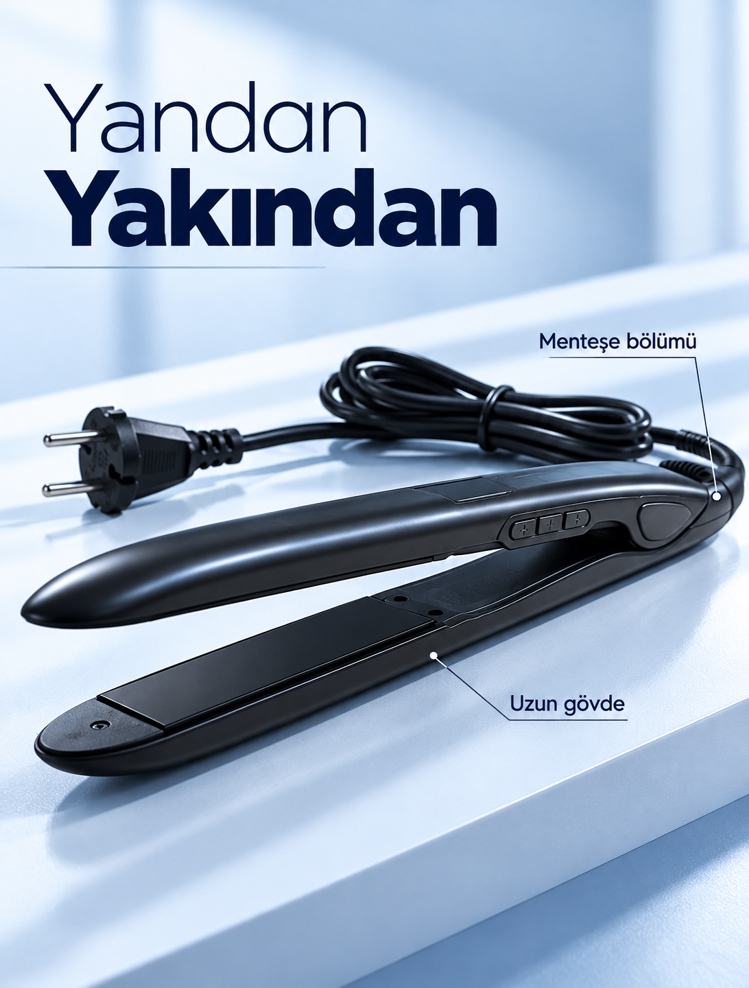 %100 Katı Seramik Plakalı LCD Ekranlı Saç Düzleştirici - Lisinya %100 Katı Seramik Plakalı LCD Ekranlı Saç Düzleştirici - Lisinya