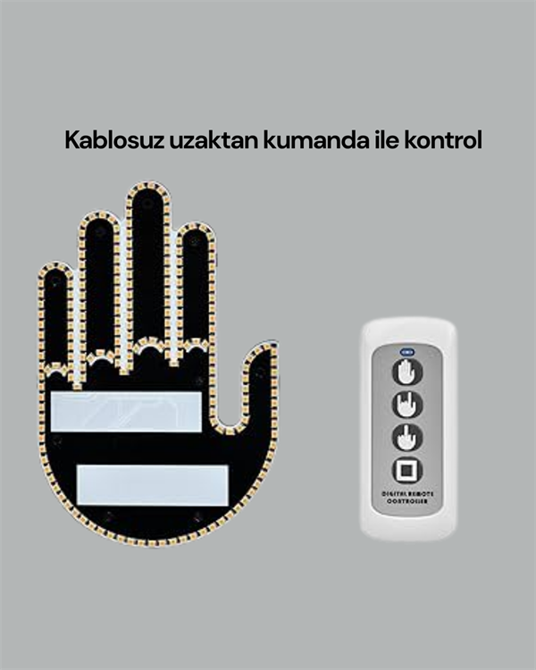 Yüksek Görünürlüklü Otomobil Jest Işığı – 3 Modlu LED Arka Cam Aksesuarı, Pratik ve Eğlenceli - Lisinya