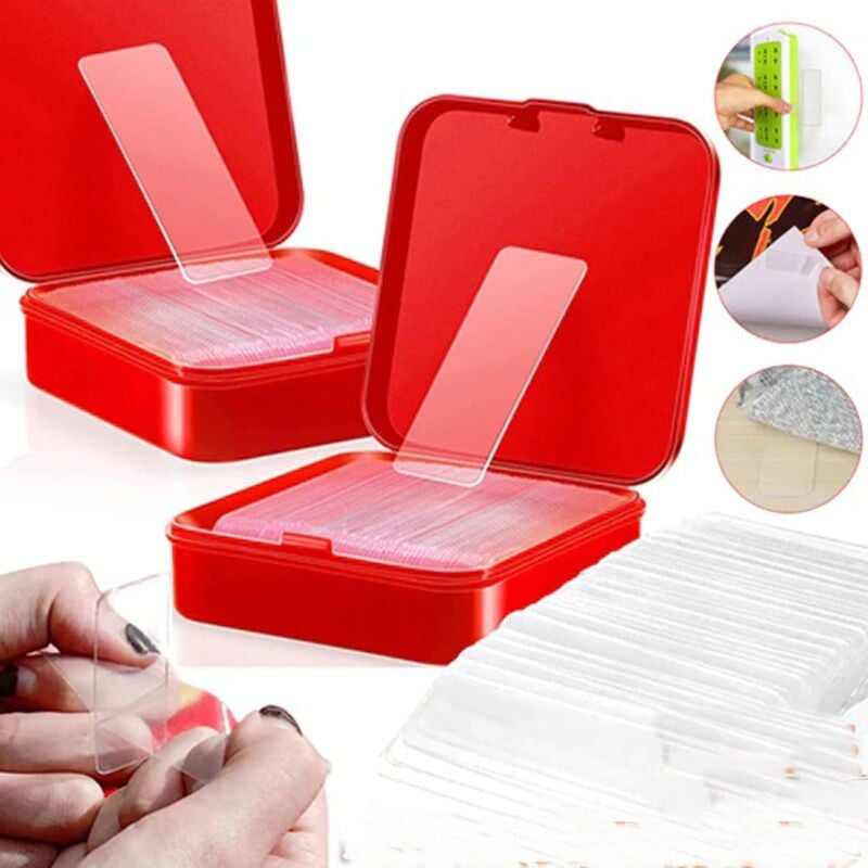 60 Parça Çift Taraflı Tekrar Kullanılabilir Yapışkan Bantlar - Lisinya