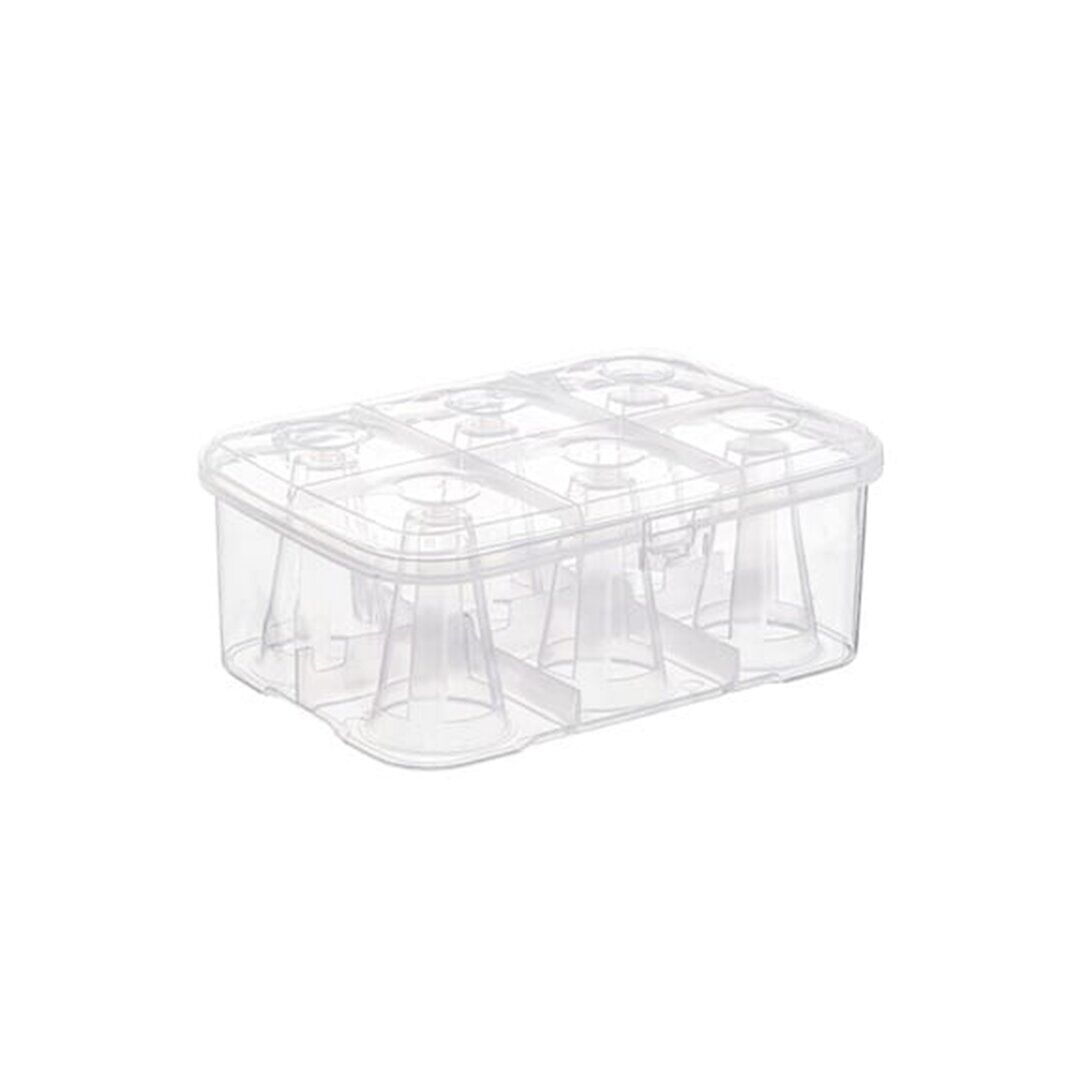 Su Bardağı Taşıma Kutusu Şeffaf - 6 Bardak Kapasiteli Piknik Kutusu - Lisinya