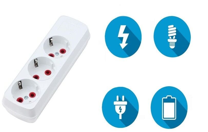 Topraklı 3lü Priz 10 Metre - Lisinya Topraklı 3lü Priz 10 Metre - Lisinya