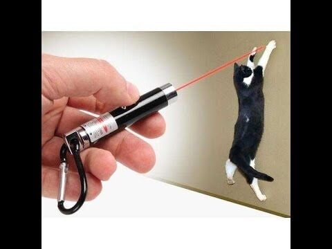 4 Yedek Başlıklı Pilli Kedi Oyuncağı Lazer Anahtarlık - Lisinya