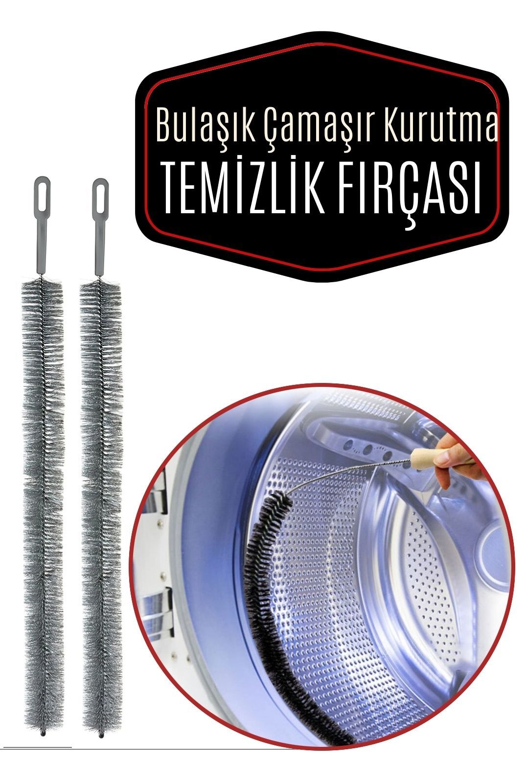 Bulaşık Çamaşır Kurutma Makine Temizleme Fırçası 2 Adet - Lisinya