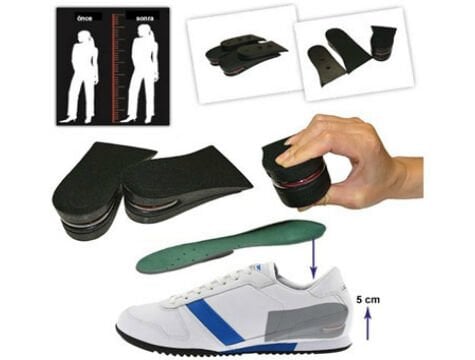 Hava Yastıklı Boy Uzatıcı  Yarım Boy Tabanlık (7 cm Daha Fazla Boy Uzunluğu) - Lisinya