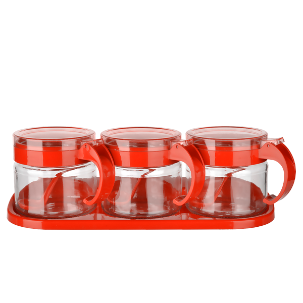 Baharat Seti 3 Adet Kaşıklı Standlı Cam Baharatlık - Lisinya Baharat Seti 3 Adet Kaşıklı Standlı Cam Baharatlık - Lisinya