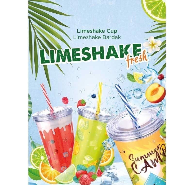 Cool Lime Bardağı - Limeshake Bardak 600 ML - Lisinya