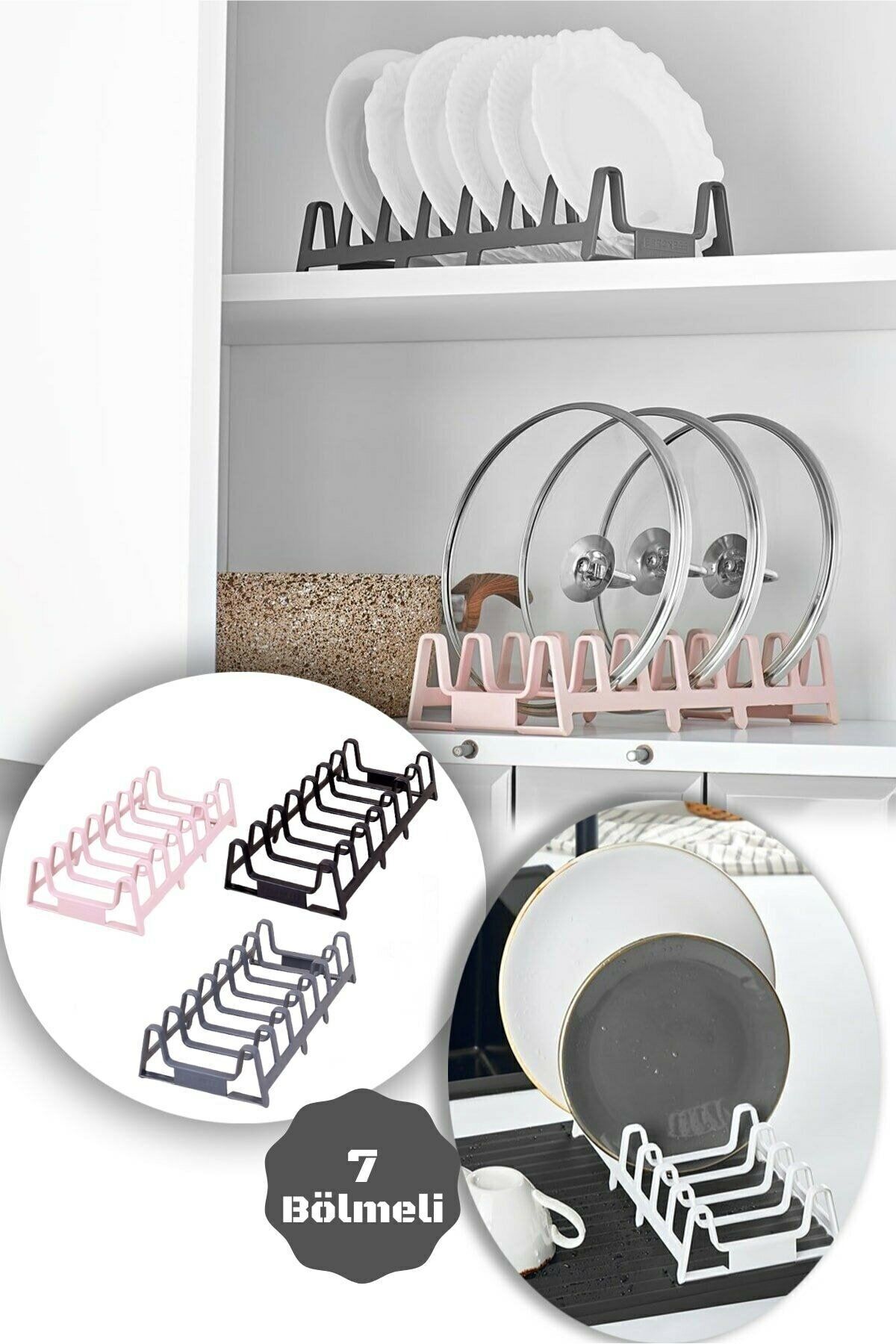 Tencere Kapağı Organizeri - Pratik Tabaklık - Lisinya