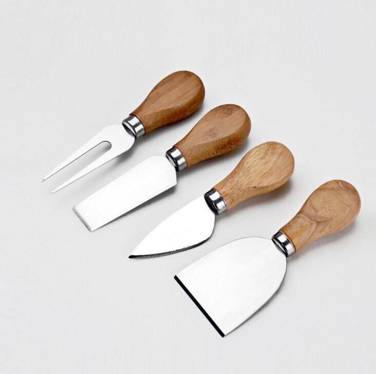 Ahşap Saplı 4 lü Peynir Bıçağı Seti - Lisinya Ahşap Saplı 4 lü Peynir Bıçağı Seti - Lisinya