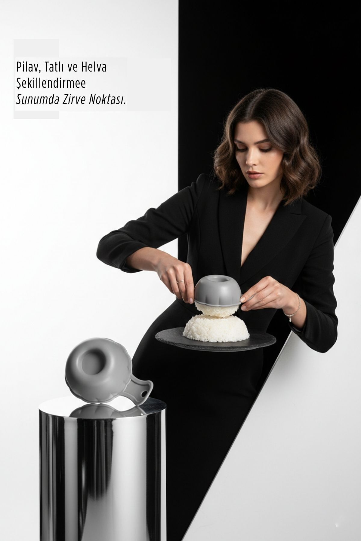 Lüks Sunum Sanatı: Premium Pilav, Tatlı ve Helva Şekillendirme Kalıbı - Lisinya