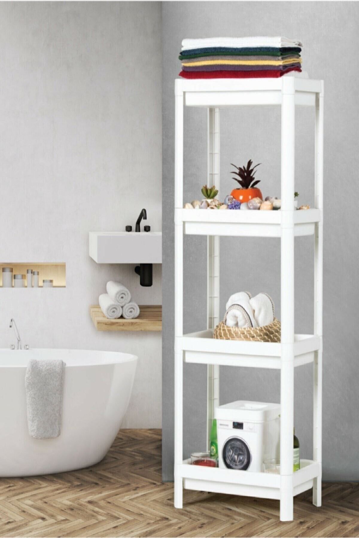Shelf 3 Katlı  Raf Ünitesi -  Mutfak - Banyo  Depolama Rafı - Lisinya